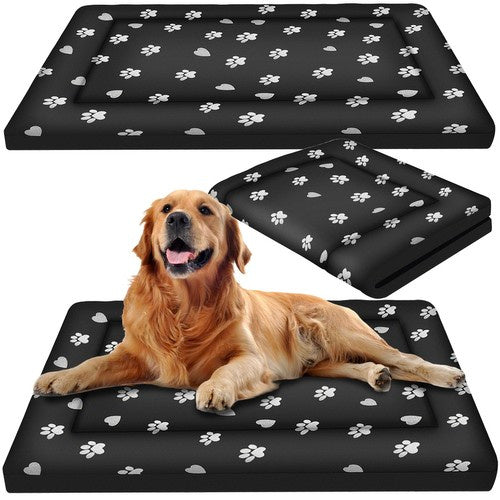 Purlov Waterdichte Hondenmand - XXL - 100 x 70 cm - Zwart/Wit - Comfortabel Matras