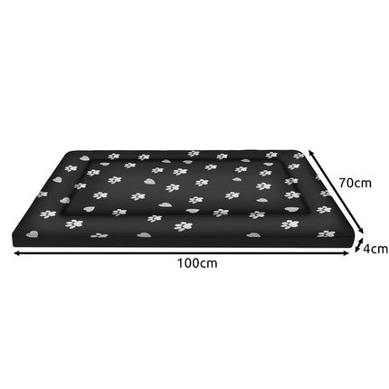 Purlov Waterdichte Hondenmand - XXL - 100 x 70 cm - Zwart/Wit - Comfortabel Matras