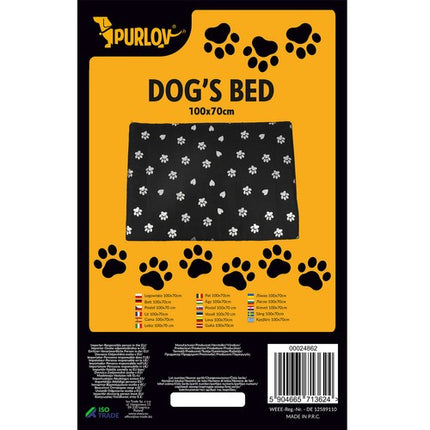 Purlov Waterdichte Hondenmand - XXL - 100 x 70 cm - Zwart/Wit - Comfortabel Matras