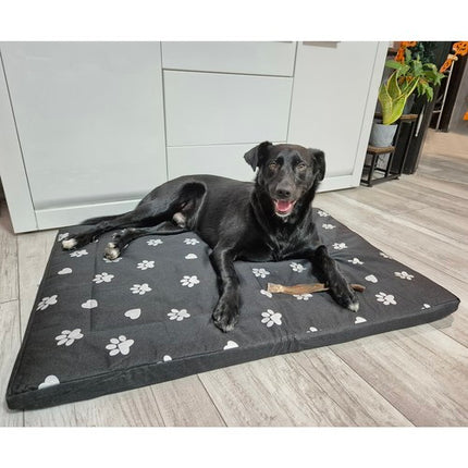 Purlov Waterdichte Hondenmand - XXL - 100 x 70 cm - Zwart/Wit - Comfortabel Matras