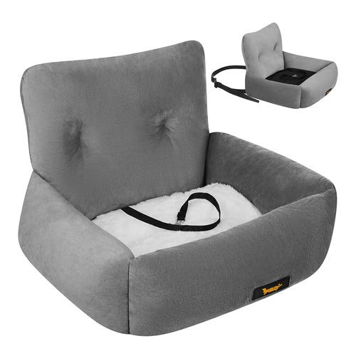 Purlov Autostoel voor Honden & Katten Maat S - 44 x 35 x 30 cm - Grijs