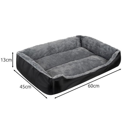 Purlov Hondenmand - Maat L - 65 x 50 cm - Grijs/Zwart - Zachte Huisdiermand