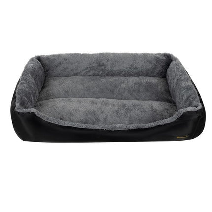 Purlov Hondenmand - Maat L - 65 x 50 cm - Grijs/Zwart - Zachte Huisdiermand