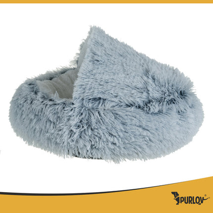 Purlov Pluche Mand voor Huisdieren - Maat S - 44 x 38 cm - Grijs