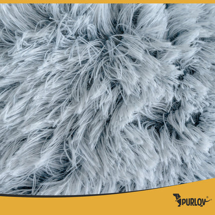 Purlov Pluche Mand voor Huisdieren - Maat S - 44 x 38 cm - Grijs