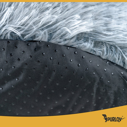 Purlov Pluche Mand voor Huisdieren - Maat S - 44 x 38 cm - Grijs