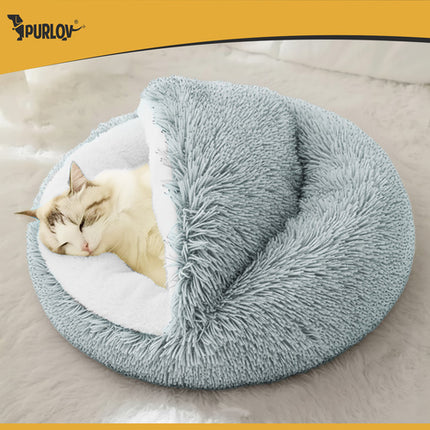 Purlov Pluche Mand voor Huisdieren - Maat S - 44 x 38 cm - Grijs