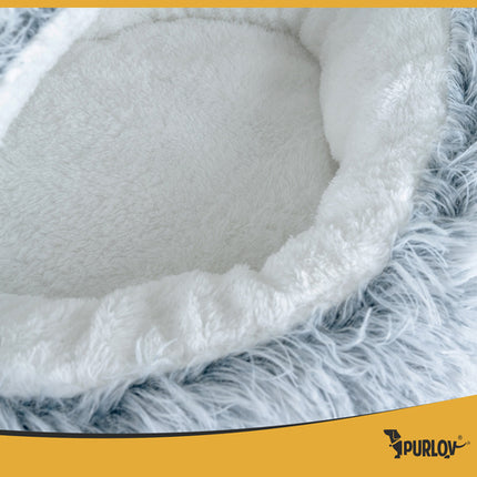 Purlov Pluche Mand voor Huisdieren - Maat S - 44 x 38 cm - Grijs