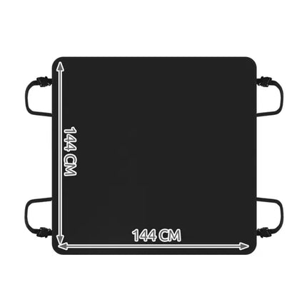Purlov Hondendeken voor Auto - 144 x 144 cm - Waterdicht - Zwart
