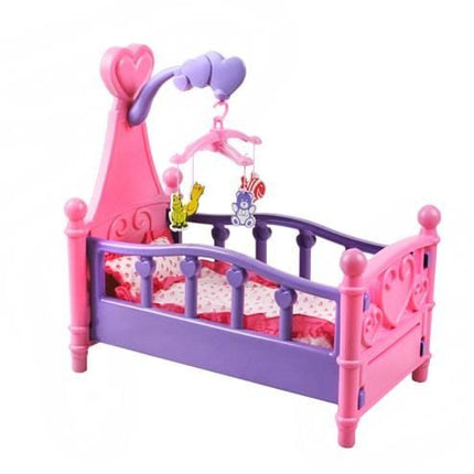 Iso Trade Poppenbedje met Draaimolen - Inclusief Beddengoed - 49 cm