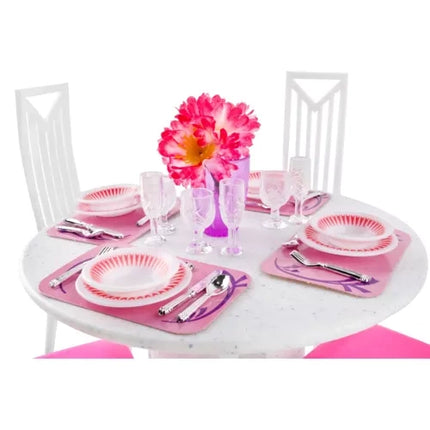 Iso Trade Poppenmeubels Set - 43-Delig - Eettafel met Stoelen