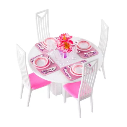 Iso Trade Poppenmeubels Set - 43-Delig - Eettafel met Stoelen