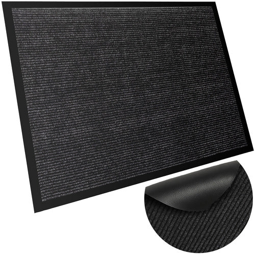 Ruhhy Deurmat - 60 x 90 cm - Antislip - Zwart/Grijs