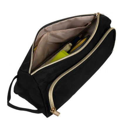 Maaleo Dubbel Etui - Uitbreidbaar - 2 Vakken - Zwart