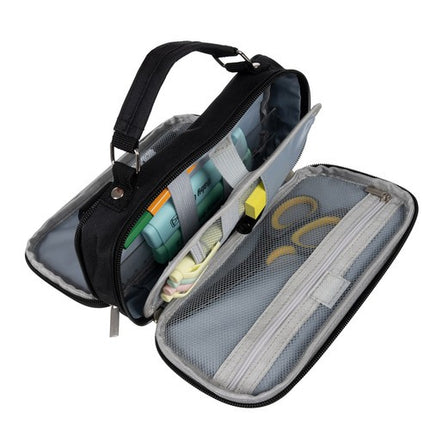 Maaleo Dubbelvaks Etui - 23 cm - Zwart - Ruime School etui