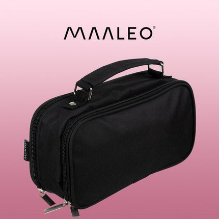 Maaleo Dubbelvaks Etui - 23 cm - Zwart - Ruime School etui