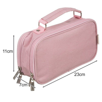 Maaleo Dubbelvaks Etui - 23 cm - Roze - Ruime School etui
