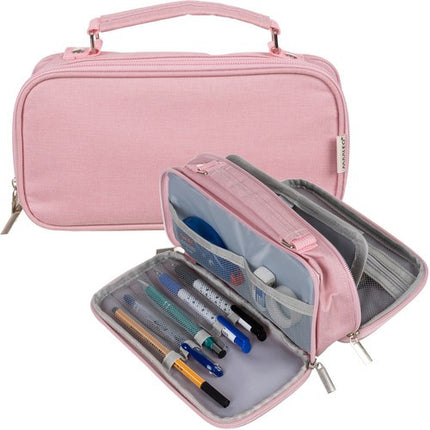 Maaleo Dubbelvaks Etui - 23 cm - Roze - Ruime School etui