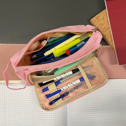 Maaleo Dubbel Etui - Uitbreidbaar - 2 Vakken - Roze