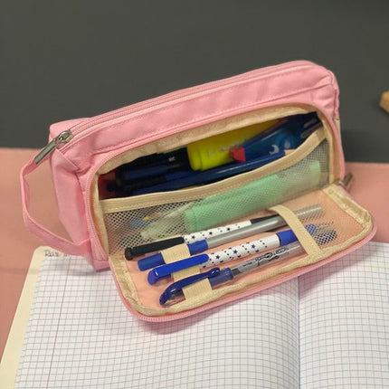 Maaleo Dubbel Etui - Uitbreidbaar - 2 Vakken - Roze