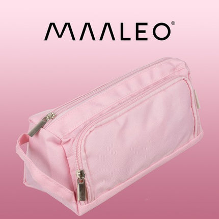 Maaleo Dubbel Etui - Uitbreidbaar - 2 Vakken - Roze
