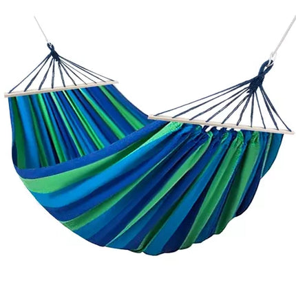 Gardlov Dubbele Tuinhangmat - 260 x 160 cm - Blauw/Groen - Inclusief Kussens
