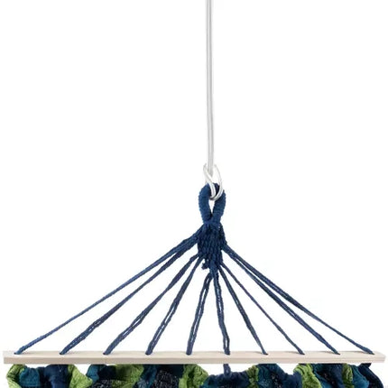 Gardlov Dubbele Tuinhangmat - 260 x 160 cm - Blauw/Groen - Inclusief Kussens