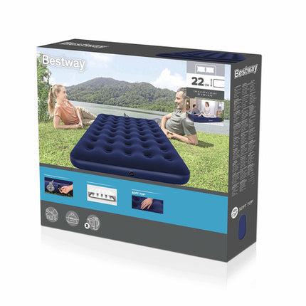 Bestway Tweepersoons Luchtbed - 191 x 137 x 22 cm - Blauw