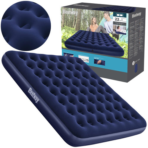 Bestway Tweepersoons Luchtbed - 203 x 183 x 22 cm - Blauw