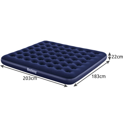 Bestway Tweepersoons Luchtbed - 203 x 183 x 22 cm - Blauw