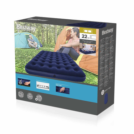 Bestway Tweepersoons Luchtbed - 203 x 152 x 22 cm - Blauw
