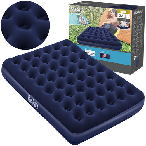 Bestway Tweepersoons Luchtbed - 203 x 152 x 22 cm - Blauw