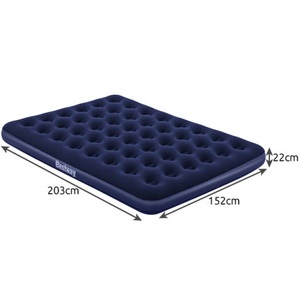Bestway Tweepersoons Luchtbed - 203 x 152 x 22 cm - Blauw
