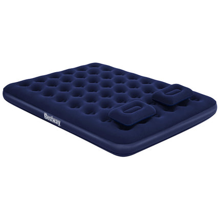 Bestway Tweepersoons Luchtbed met Pomp en Kussens - 203 x 152 x 22 cm - Blauw