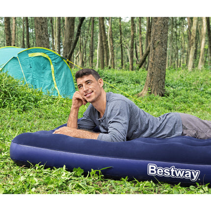 Bestway Tweepersoons Luchtbed met Pomp en Kussens - 203 x 152 x 22 cm - Blauw