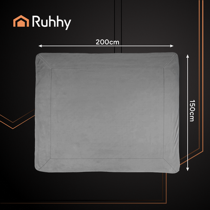 Ruhhy Dubbelzijdige Plaid - 150 x 200 cm - Donkergrijs - Zacht & Warm