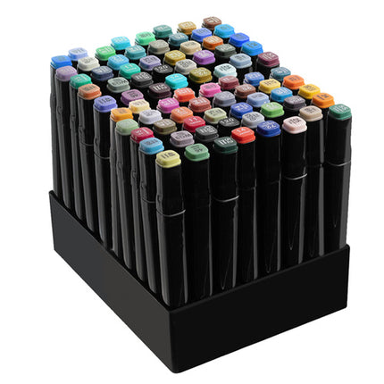 Maaleo Alcoholmarkers - 80-delig - Dubbelzijdig - Met Etui en Organizer
