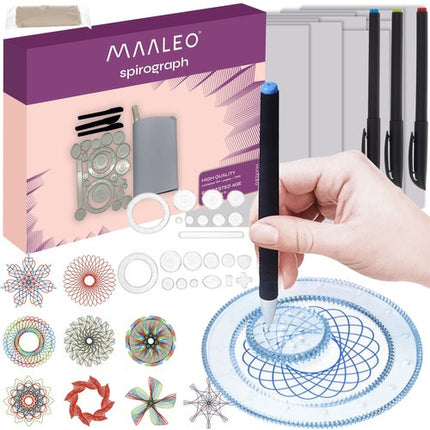 Maaleo Spirograph Tekenset - 35-delig - Voor Creatieve Patronen