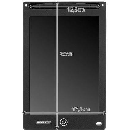 Kruzzel 9,5" Tekentablet - Digitaal Schrijfbord - Zwart