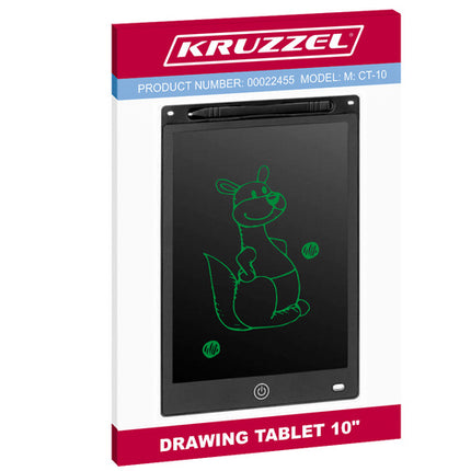 Kruzzel 9,5" Tekentablet - Digitaal Schrijfbord - Zwart