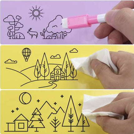 Maaleo Whiteboardmarkers - Set van 12 - 6 Kleuren - Met Wis-magneet