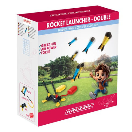 Kruzzel Dubbele Raketwerper - 30m Bereik - Buitenspeelgoed