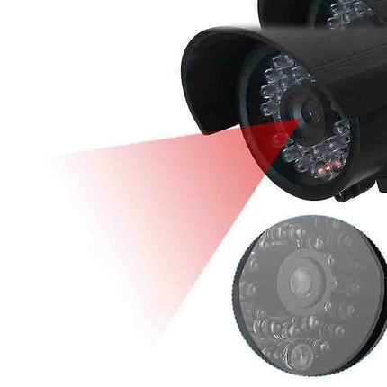Dummy Beveiligingscamera met Knipperende LED & Zonnepaneel - Zwart