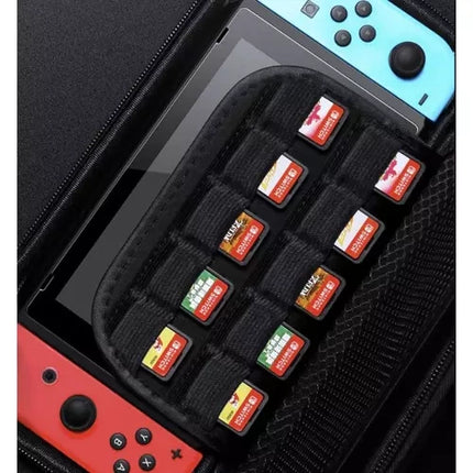 Dunmoon Draagbare Consolekoffer - Hard-Shell - Met Spelopslag - Zwart/Rood