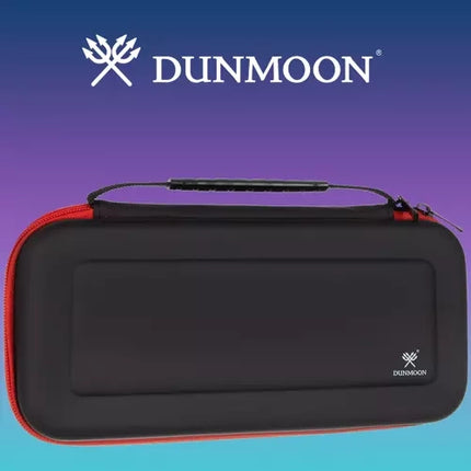 Dunmoon Draagbare Consolekoffer - Hard-Shell - Met Spelopslag - Zwart/Rood