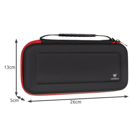 Dunmoon Draagbare Consolekoffer - Hard-Shell - Met Spelopslag - Zwart/Rood