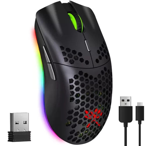 Dunmoon Draadloze Gaming Muis - 2400 DPI - 6 Knoppen - RGB