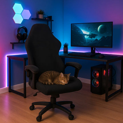 Dunmoon Gaming Stoelhoes - Universeel - Voor Bureaustoel - Zwart - 4-Delig