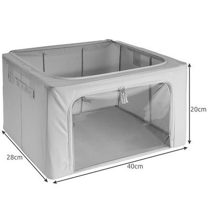 Ruhhy Opbergboxen voor Beddengoed - Set van 2 - 24 Liter - Grijs