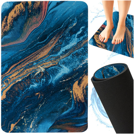 Ruhhy Badkamermat - 80 x 50 cm - Absorberend en Antislip - Grijs